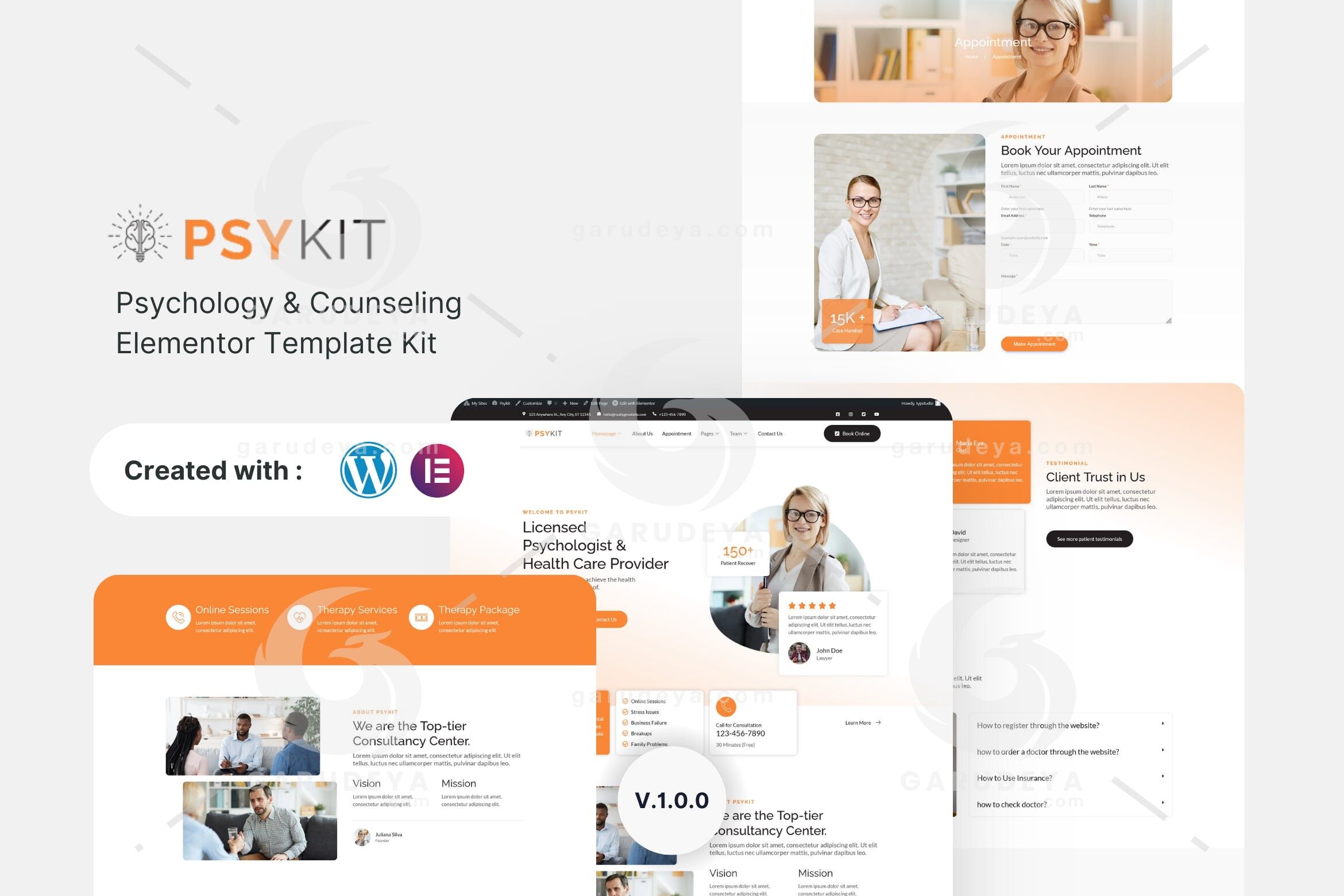 Psykit - Psychology & Counseling Elementor Template Kit