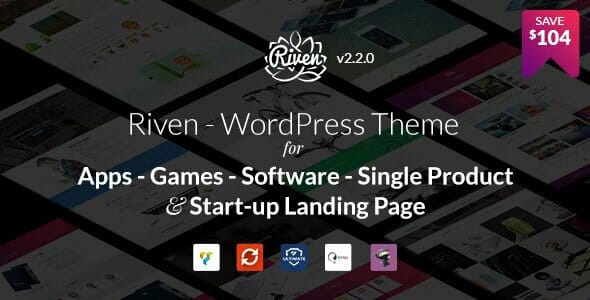 Riven - WordPress Theme for App, Game, Single Product Landing Page