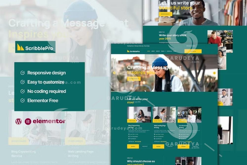 Scribble - Content Writing Service Elementor Template Kit