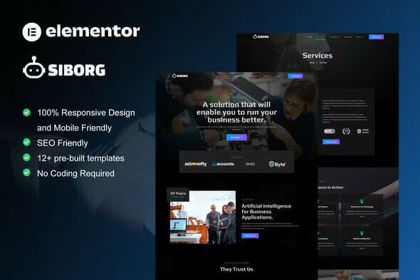 Siborg - Robotics & Technology Elementor Template Kit