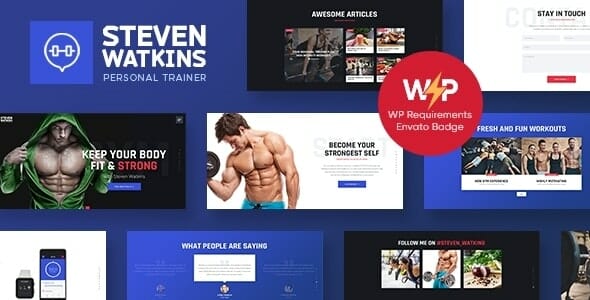 Steven Watkins | Personal Gym Trainer & Nutrition Coach WordPress Theme