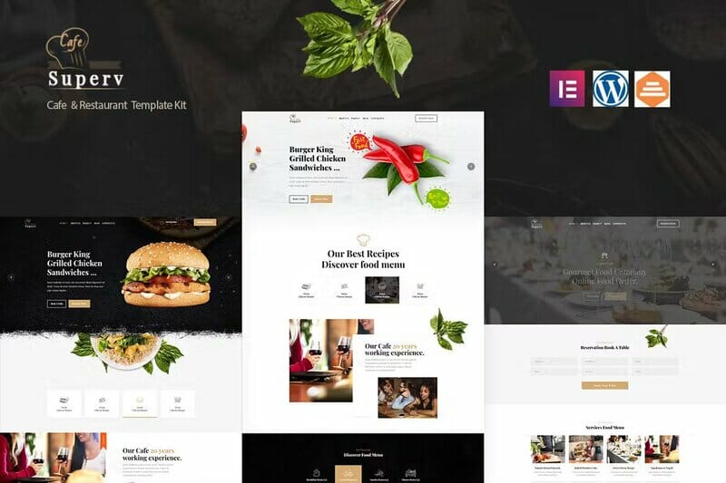 Superv Cafe - Restaurant Elementor Template Kit