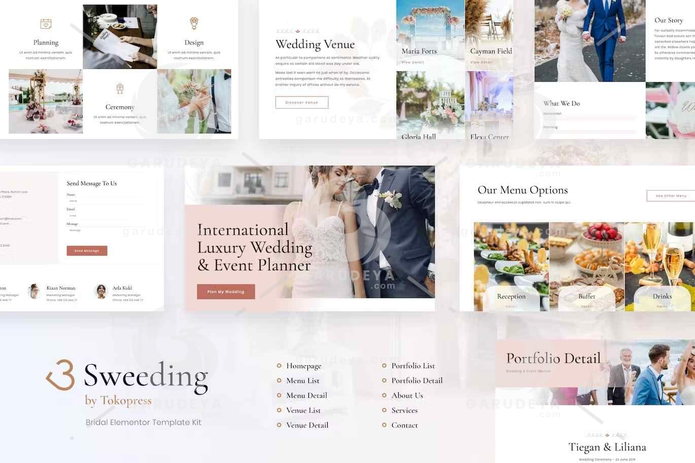 Sweeding - Wedding Event Invitation Elementor Template Kit