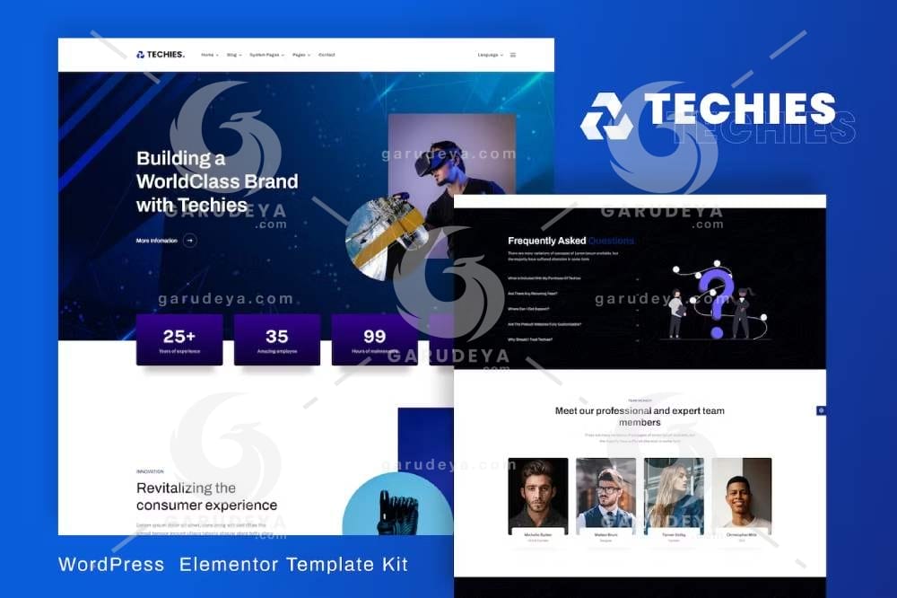 Techies - Technology Branding Agency Elementor Pro Template Kit