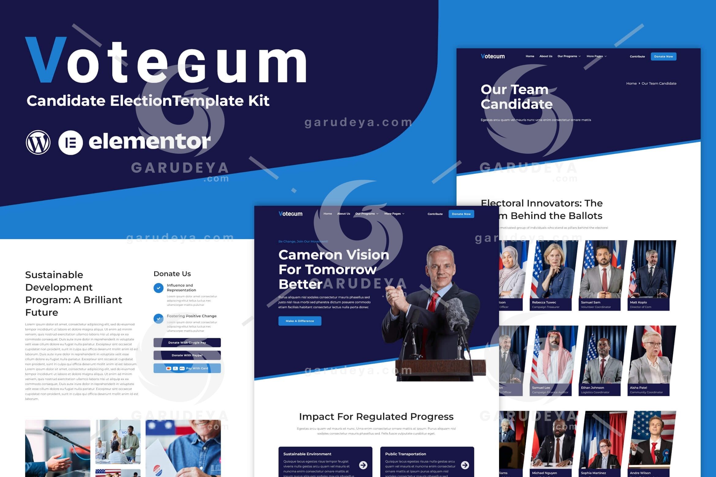 Votegum - Candidate Election Elementor Template Kit