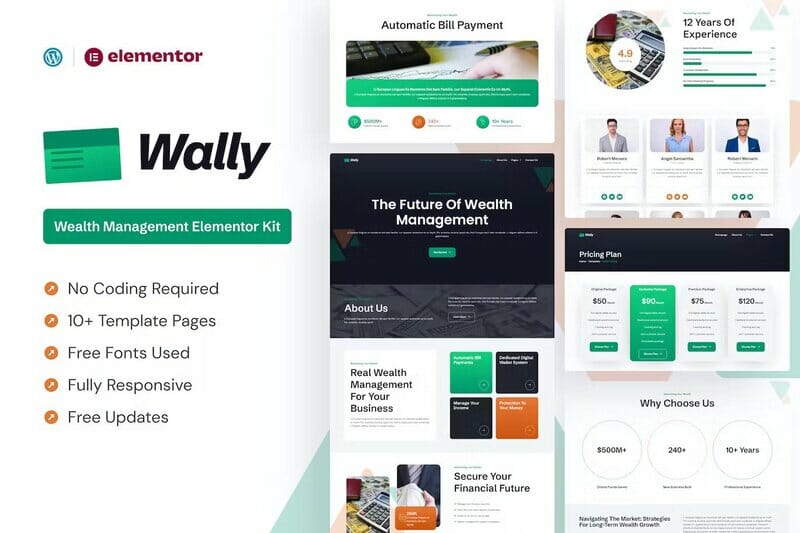 Wally - Wealth Management Elementor Template Kit