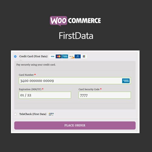 WooCommerce FirstData Payment Gateway