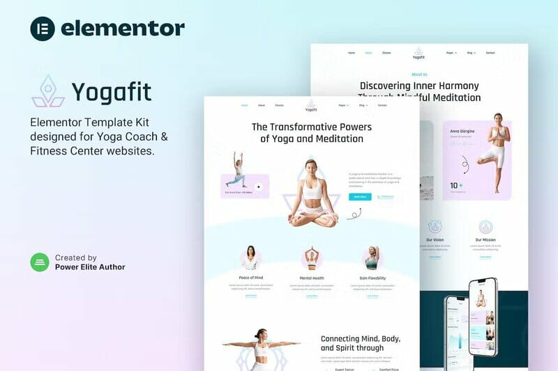 Yogafit – Yoga and Meditation Teacher Elementor Template Kit